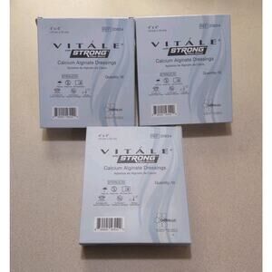 Vitale Calcium Alginate Dressings 4X5 Inch Box of 10 Ref # 20654 3 Pack